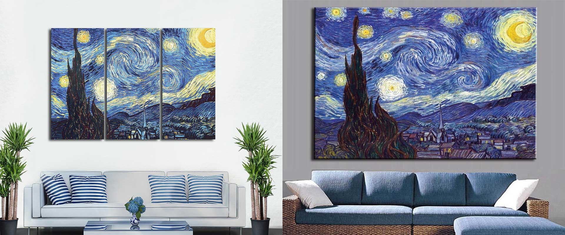 Decorating with Starry Night Canvas Prints: Tips for Every Room
