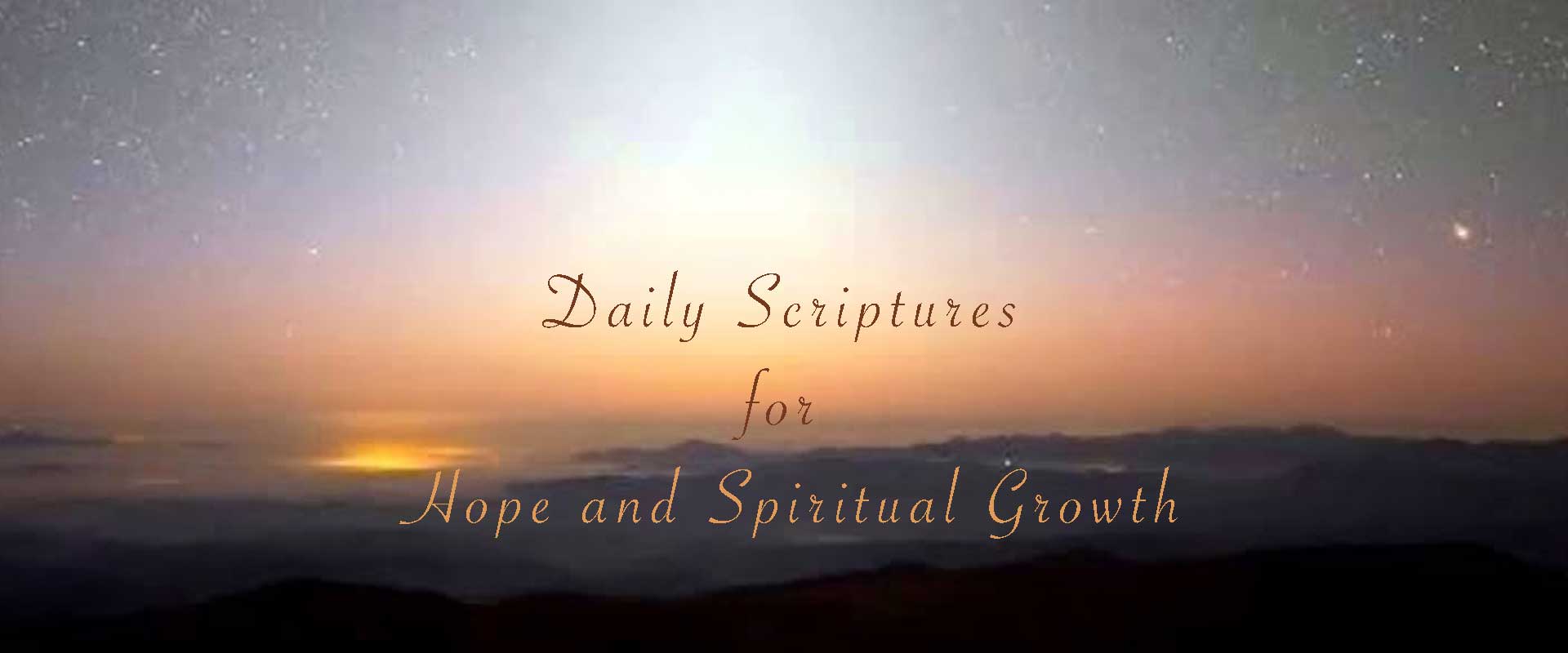 Daily Scriptures for Hope and Spiritual Growth
