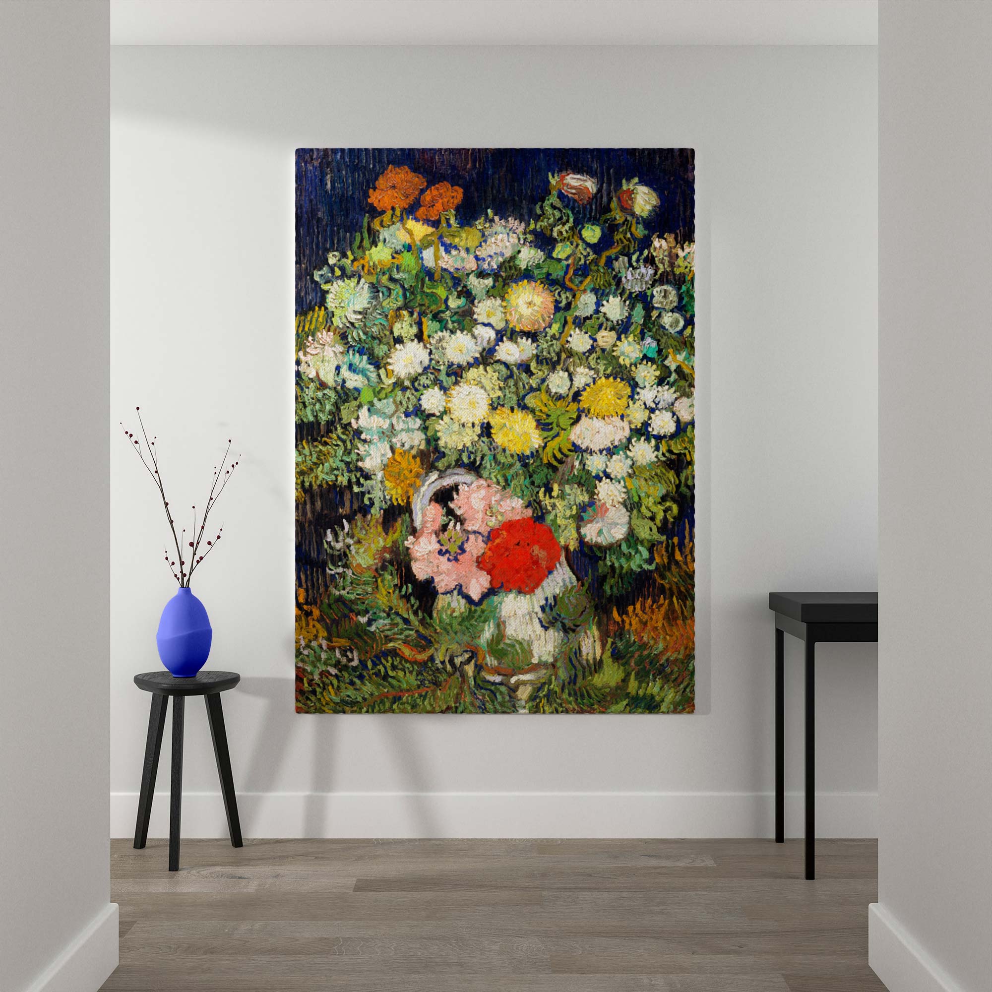 Bouquet of Flowers in a Vase - Still Life Floral Painting By Vincent van Gogh