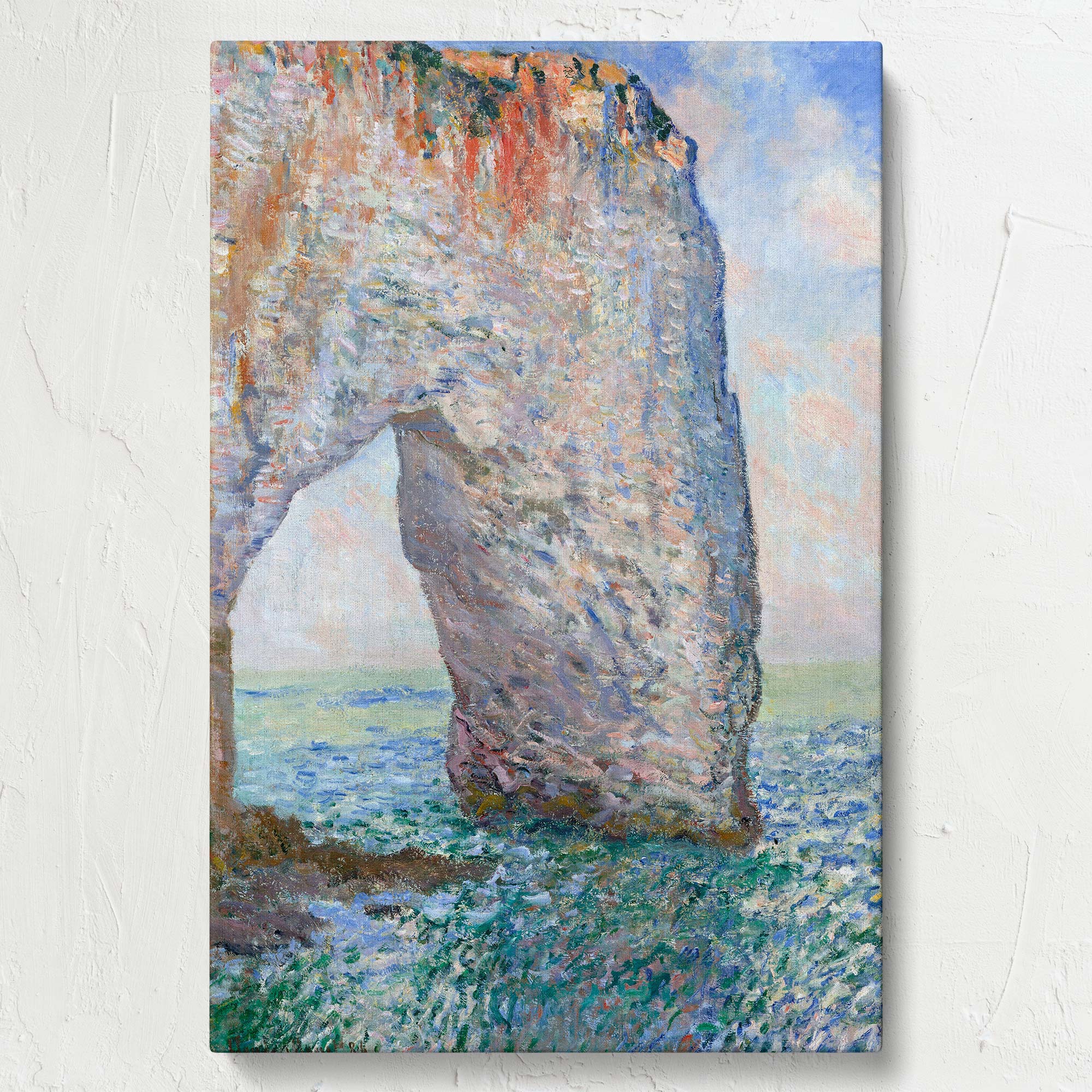 Coastal cliff seascape by Claude Monet