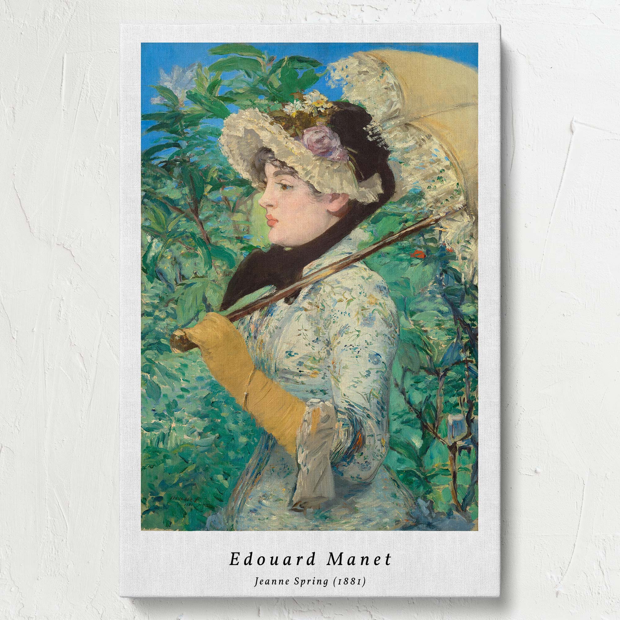 Woman with parasol in bloom by Édouard Manet
