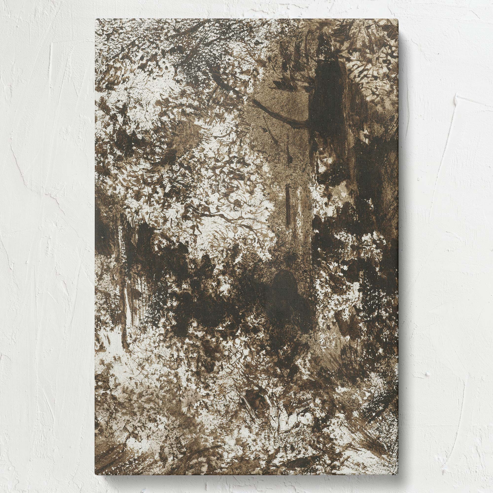 Bosgezicht textured forest landscape canvas