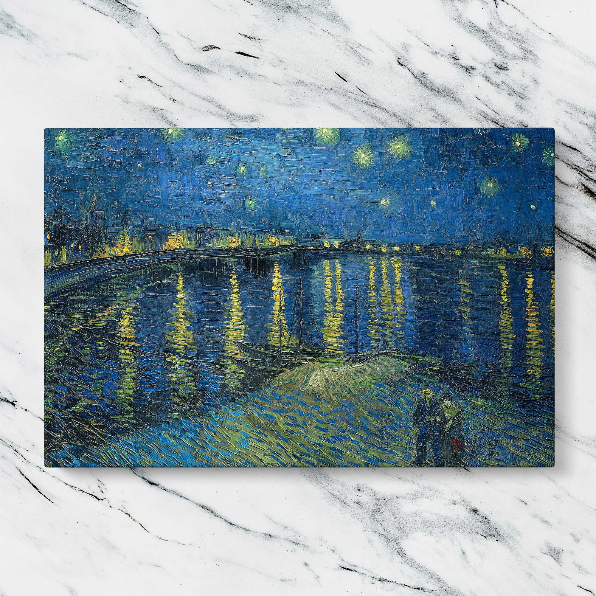Starry Night Over the Rhone by Vincent van Gogh Canvas Wall Art Print