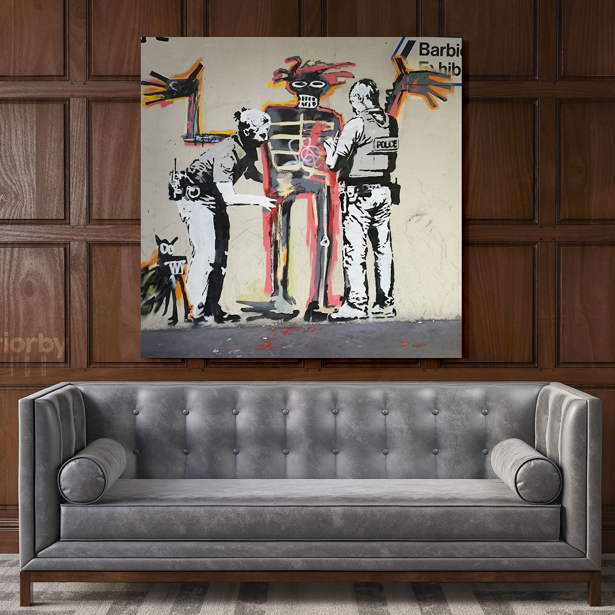 Banksy Style Jean Michel Basquiat canvas