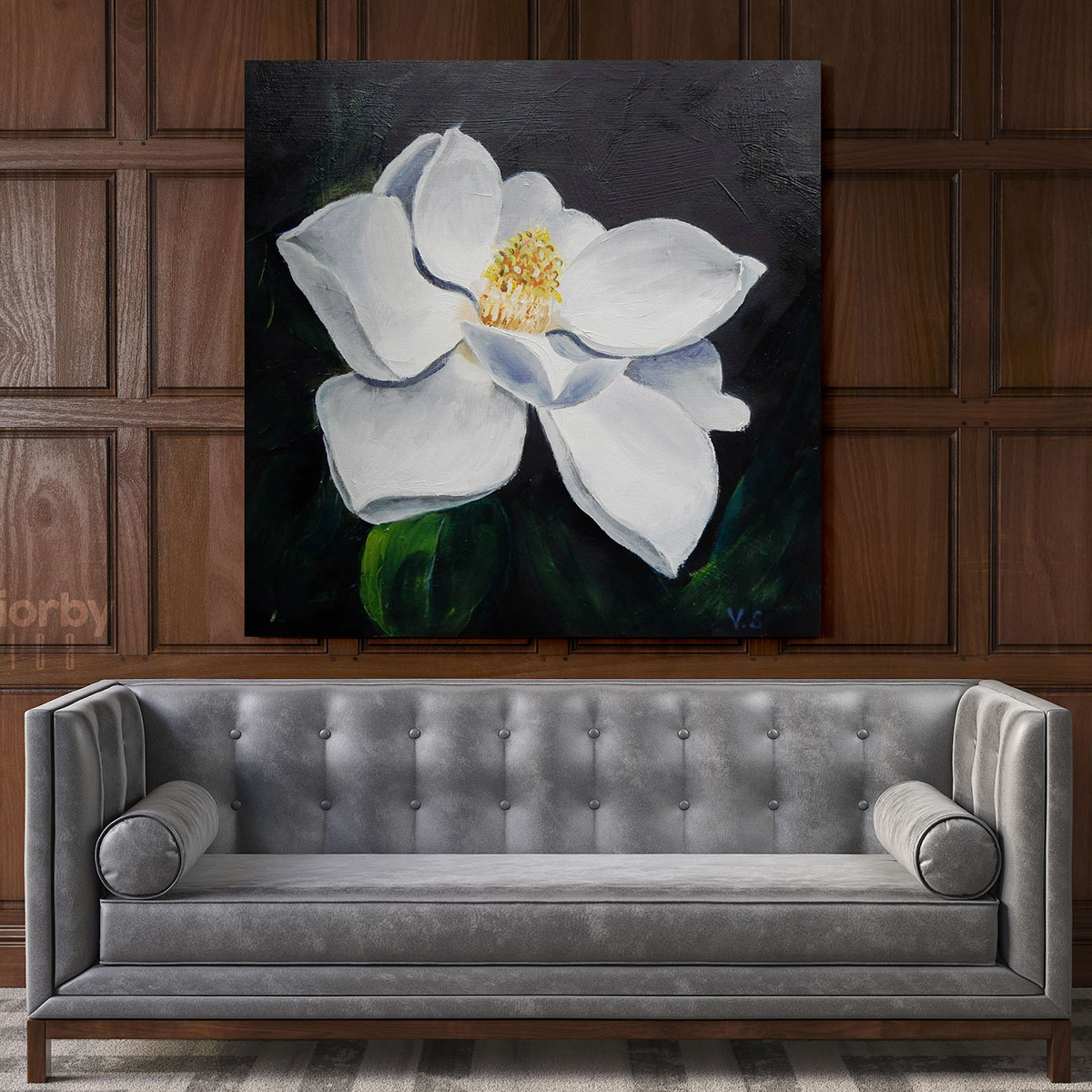 White Magnolia canvas print