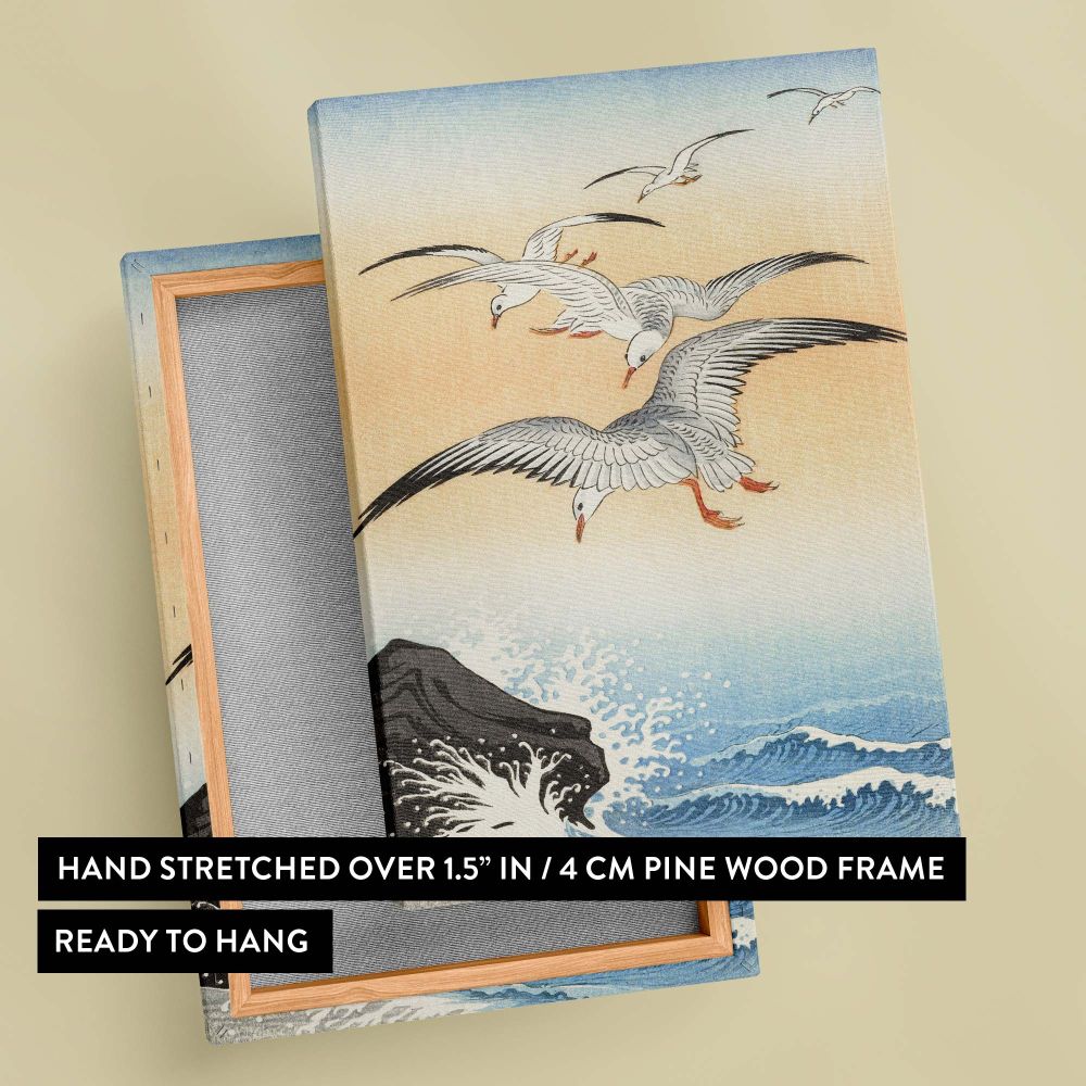 Elegant wall art canvas of Ohara Koson's 