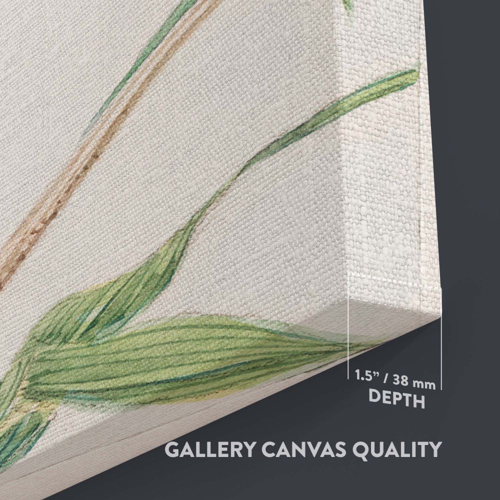 Stunning Japanese bamboo wall decor featuring lush green botanical illustrations and elegant bamboo stems inspired by antique artwork, designed to bring a calming and natural vibe to living spaces like bedrooms, offices, or dining areas.