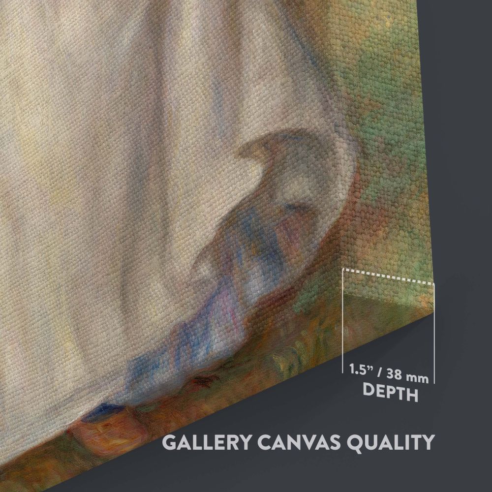 Promenade painting by Pierre-Auguste Renoir as a high-quality canvas featuring soft Impressionist details of a mother and child walking through a lush green garden, ideal for creating a serene and artistic focal point in traditional interiors.