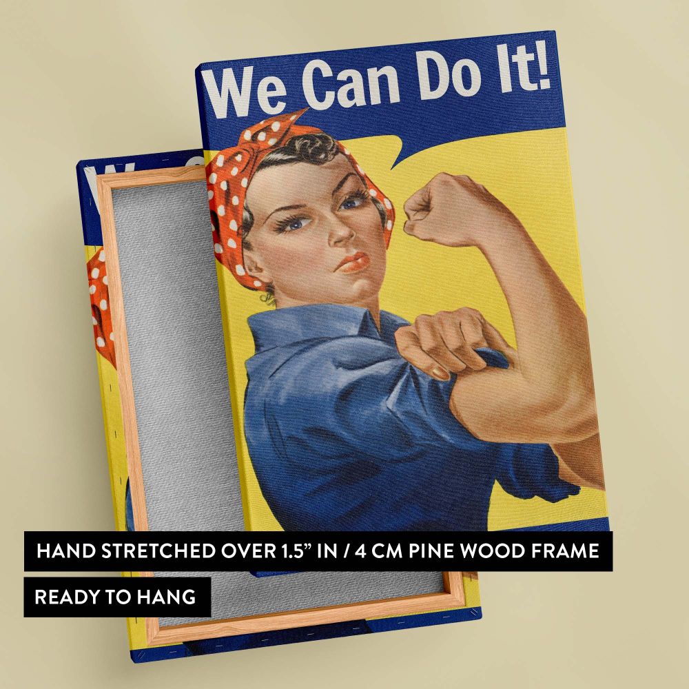 Motivational Rosie the Riveter poster with the iconic 