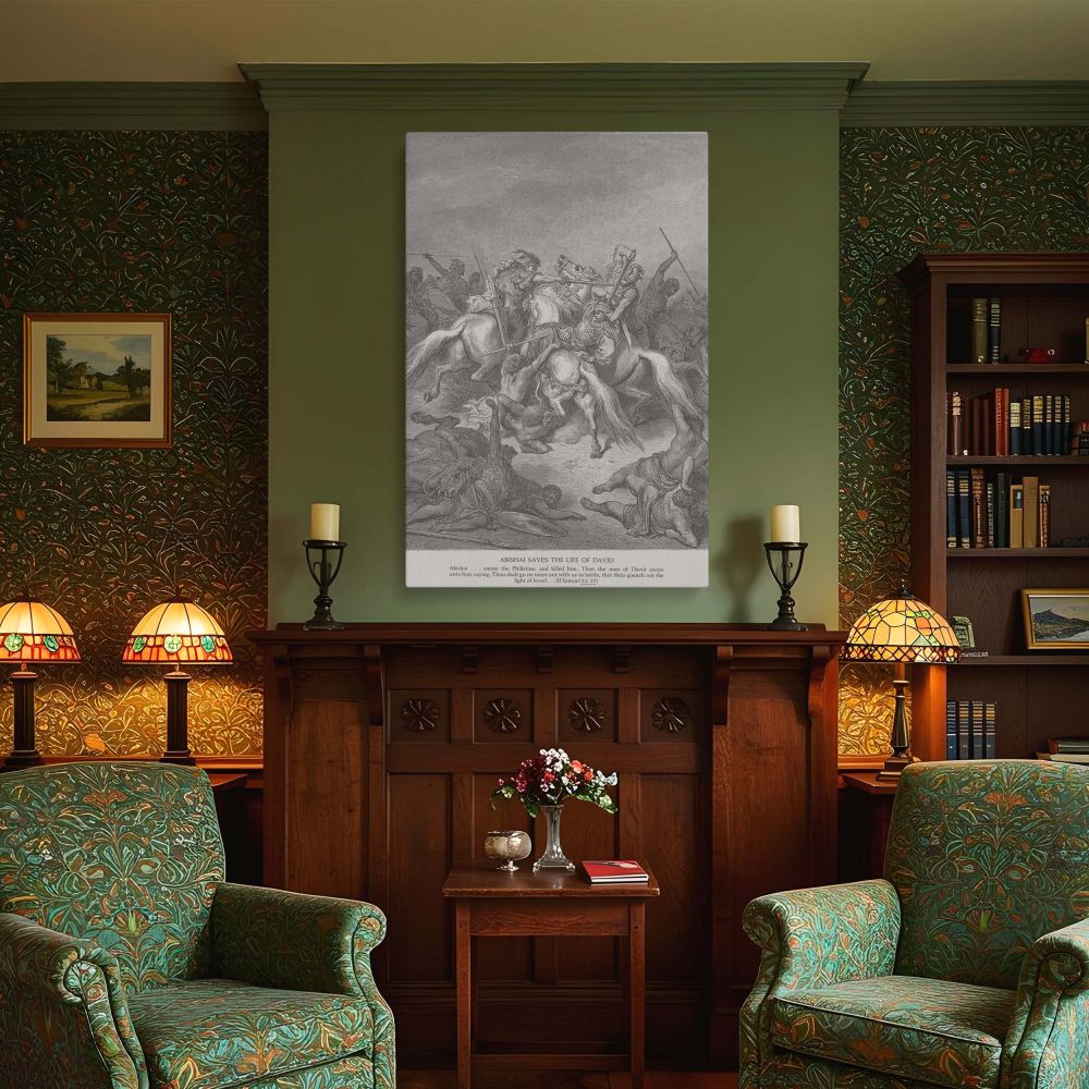 A high-detail canvas wall art print of Gustave Dore's engraving 