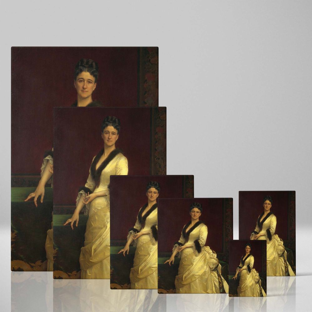 Vintage aristocratic portrait of Catharine Lorillard Wolfe, a regal fine art print on premium canvas, museum-quality reproduction, perfect for traditional interiors, neoclassical home decor, or historical art lovers, beautifully detailed and ready to hang