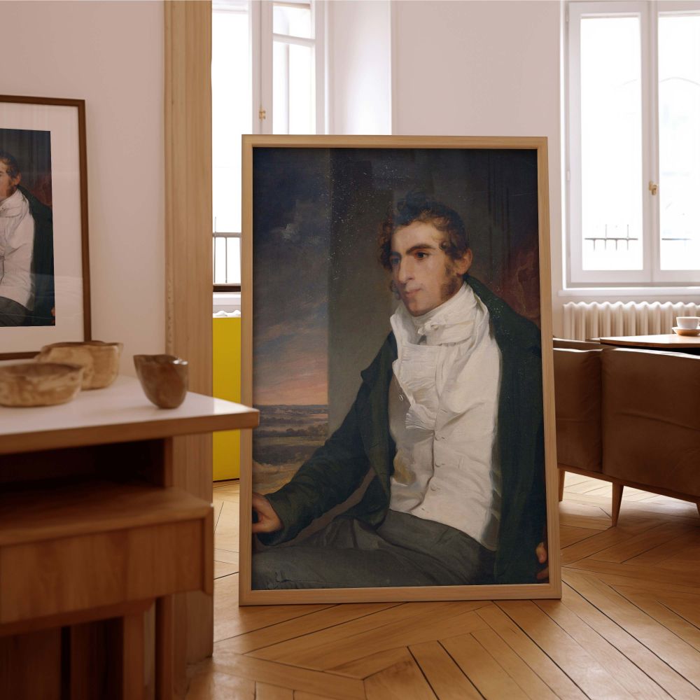 Thomas Sully's portrait of Daniel La Motte, painted in 1812-1813. With its soft, natural tones and carefully crafted features, this portrait captures the essence of 19th-century realism. This classic piece, with its dignified expression, will fit beautifu