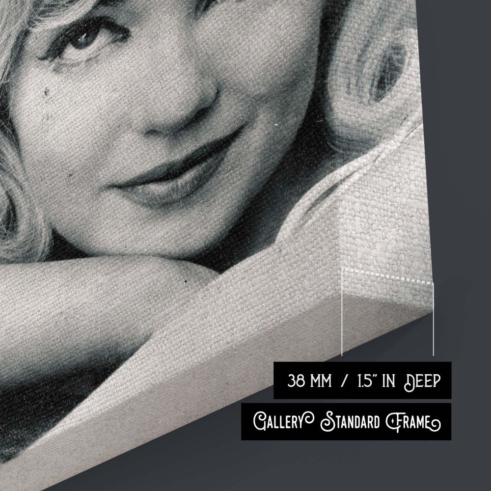 Emotional retro artwork of Marilyn Monroe in a tender scene with a man in a cowboy hat looking at her this monochrome vintage print brings iconic Hollywood style and heartfelt intimacy to home decor or Monroe photo collections.