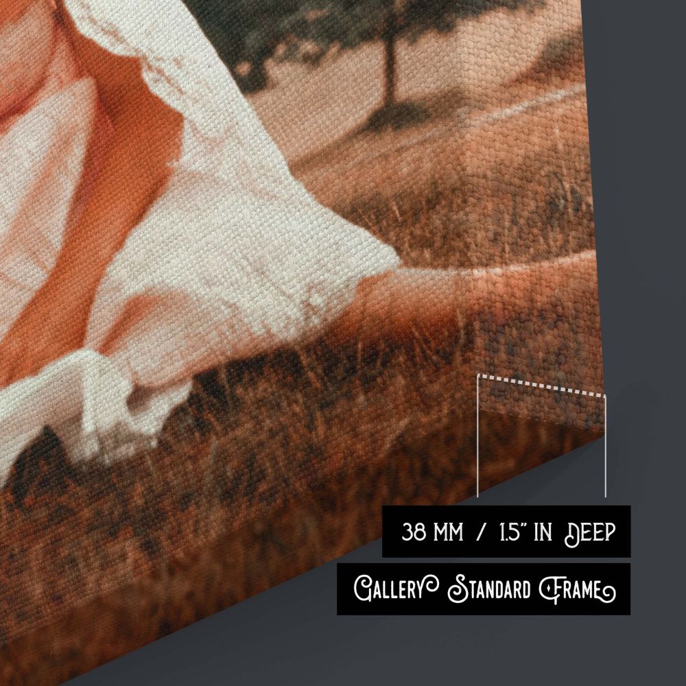 Wall decor featuring Marilyn Monroe laughing while seated in a vintage white gown under the trees perfect for romantic retro decor fans of Monroe's soft side and those wanting vintage movie-inspired wall art in their homes.