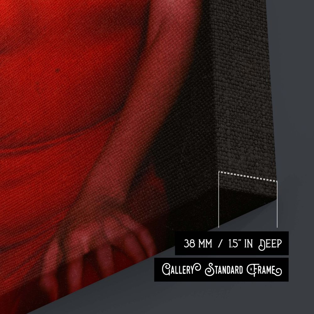 Marilyn Monroe captured in a sultry red dress under cinematic lighting in this vintage fashion photo evokes nostalgia and allure making it the perfect Hollywood wall art for film fans and those curating refined retro home decor centered around the legenda