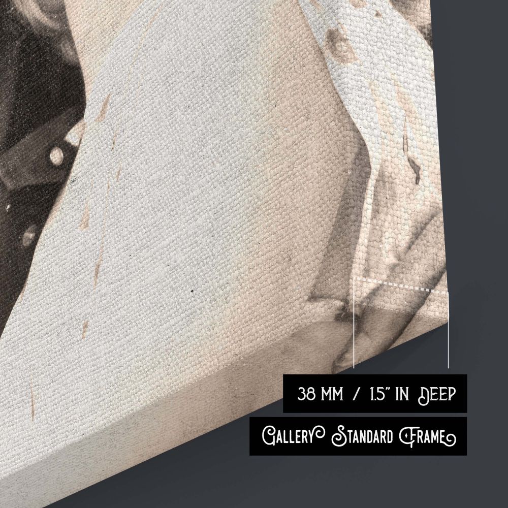 Elegant portrait of Marilyn Monroe in a warm moment with a man in cowboy attire captured in black and white for a vintage Hollywood effect perfect wall art for film lovers and romantic photo collectors who admire Monroe's timeless beauty and emotional pre