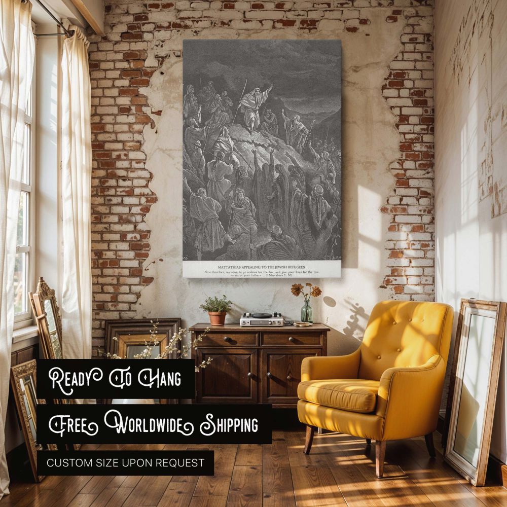 In this wall canvas, Dore's masterful lines bring 