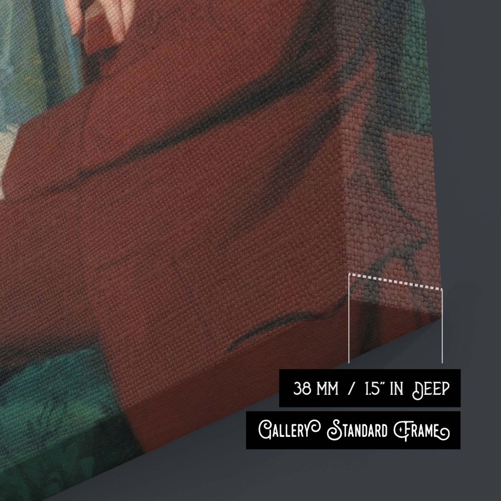 High-resolution canvas wall art print of George Romney's Mr and Mrs William Lindow, ideal for Georgian style lovers and those decorating with a touch of historical elegance and fine portraiture in framed or unframed canvas wall format.