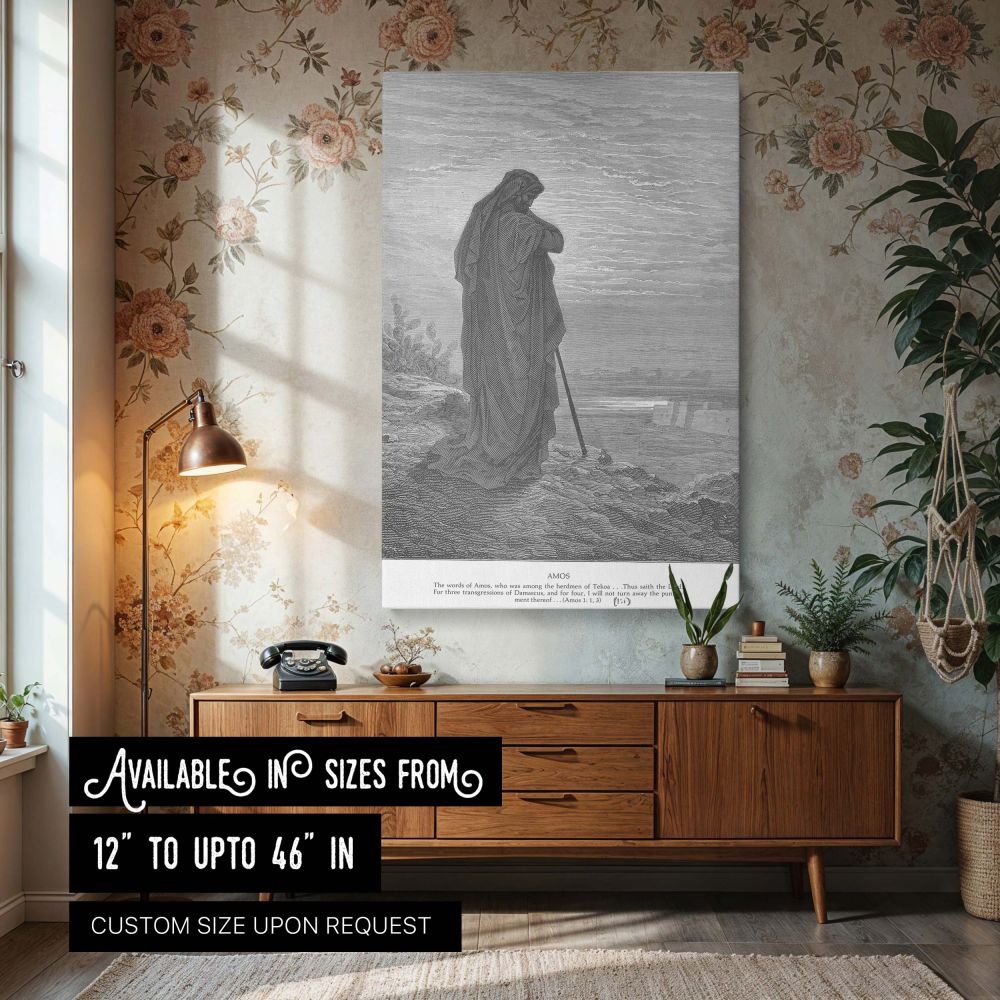 This canvas wall art features Gustave Dore's engraving 
