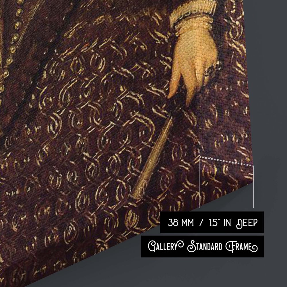 This elegant canvas wall art shows Queen Isabel de Borbon seated in royal attire, painted by Diego Velazquez with expressive realism and baroque detail, ideal for enhancing interior spaces with vintage character and historical sophistication.