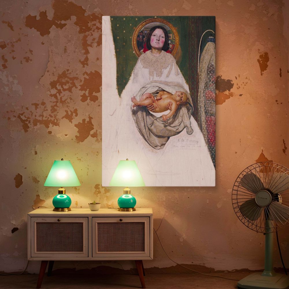 Canvas wall art of Ford Madox Brown's emotional masterpiece Take Your Son Sir showing detailed realism in an unfinished composition printed in rich archival ink suitable as historical framed canvas print for home studies galleries or symbolic art enthusia