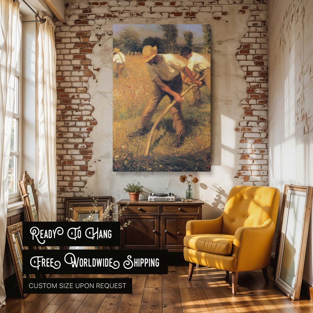 A pastoral scene captured by George Clausen in 