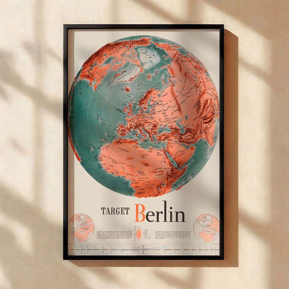 Berlin Map Canvas Print - Historical Map Art for Home Decor. This Berlin map from 1943, created for the U.S. Army, is a stunning canvas print. Perfect for home decor, office decor, or as a personalized gift for history enthusiasts. This map print is avail