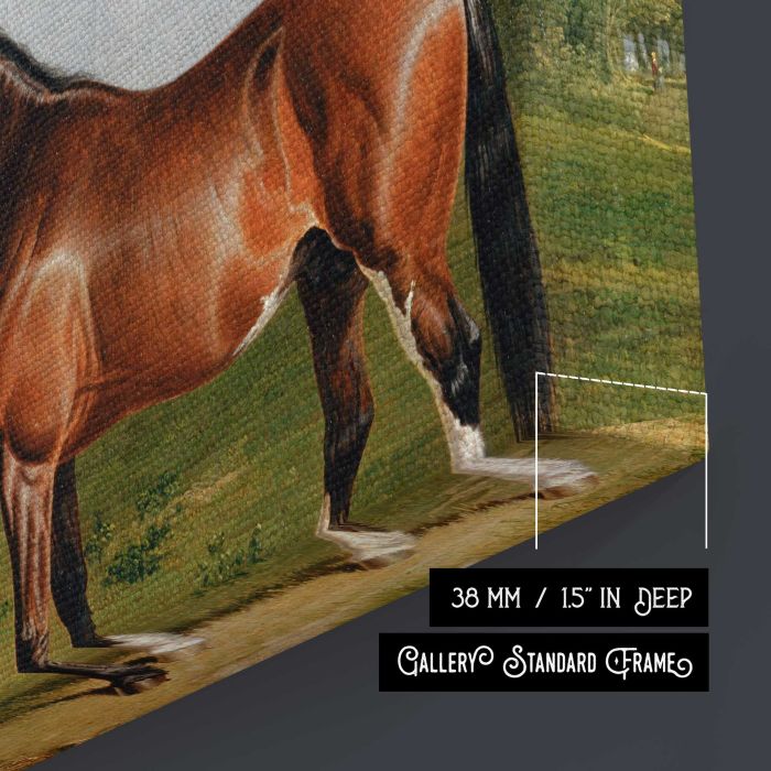A Clydesdale Stallion (1820) by John Frederick Herring canvas print, canvas surface and edge detail