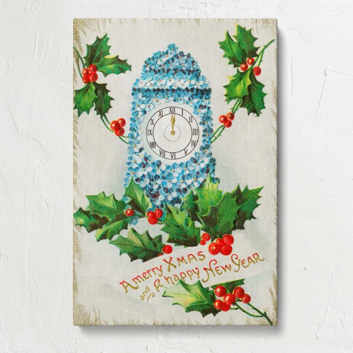 A Merry Christmas and a Happy New Year (1910) canvas print, front canvas view