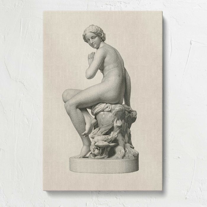 A nymph surprised (1886) by Edgar George Papworth canvas print, front canvas view