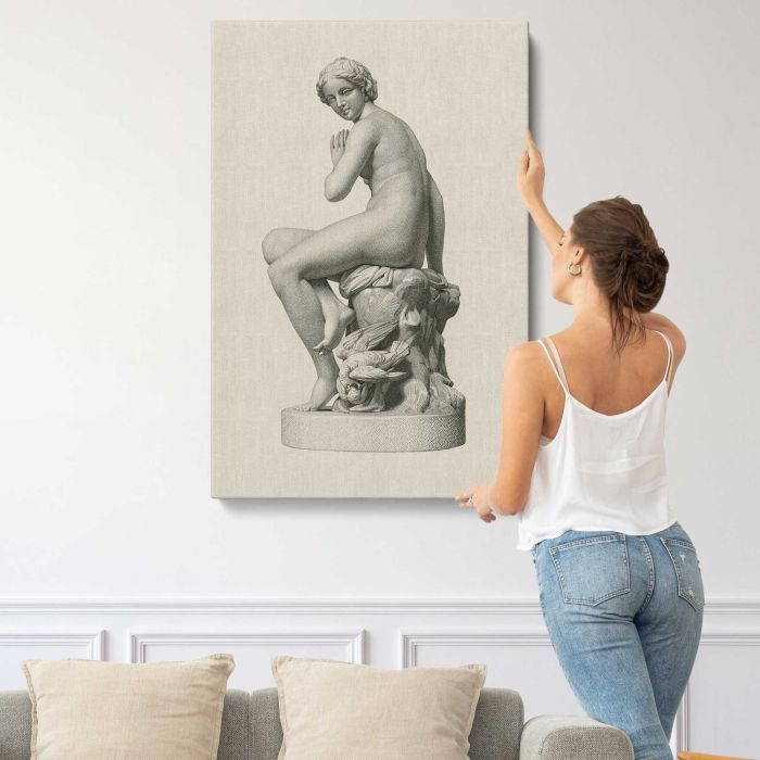 A nymph surprised (1886) by Edgar George Papworth canvas print, interior display view