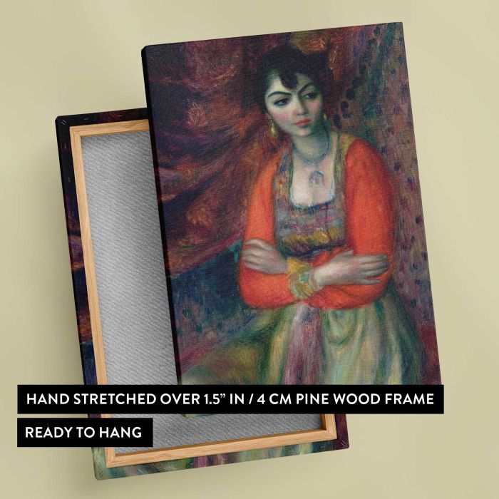 Armenian Girl by William James Glackens canvas print, canvas reverse and frame view