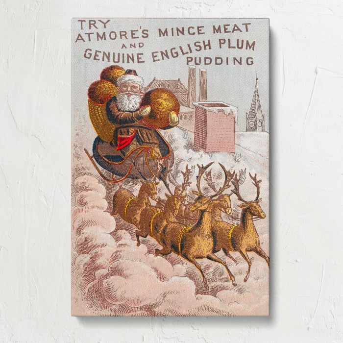 Atmore’s Mince Meat and English Plum Pudding Advertisement canvas print, front canvas view