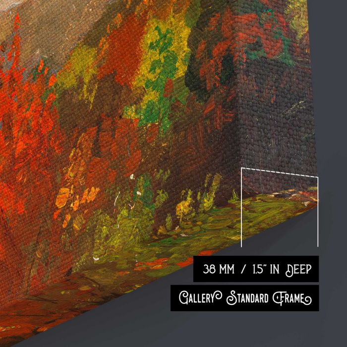 Autumn Treetops (1873) by Winslow Homer canvas print, canvas surface and edge detail