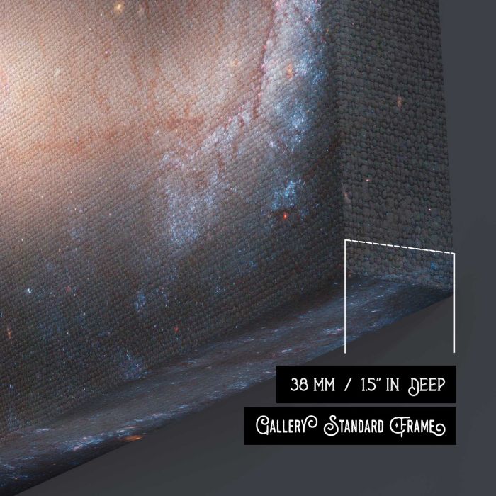 Barred Spiral Galaxy NGC 1300 canvas print, canvas surface and edge detail