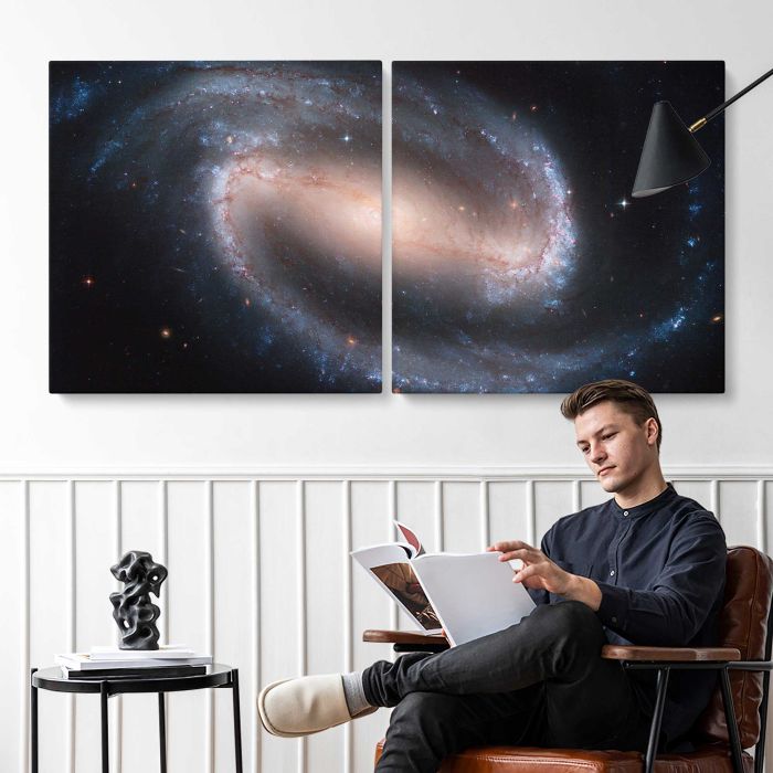 Barred Spiral Galaxy NGC 1300 canvas print, interior display view