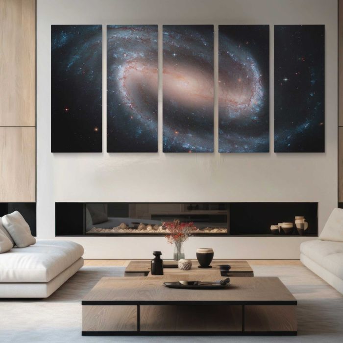 Barred Spiral Galaxy NGC 1300 canvas print, interior display view