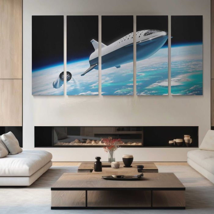 BFR Spacecraft Stage Separation (2018) canvas print, interior display view