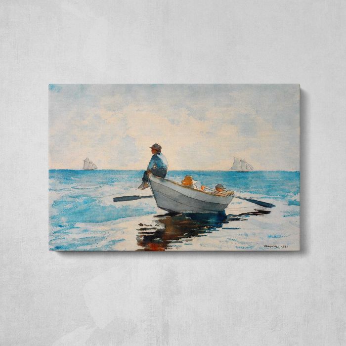 Boys in a Dory (1880) by Winslow Homer canvas print, front canvas view