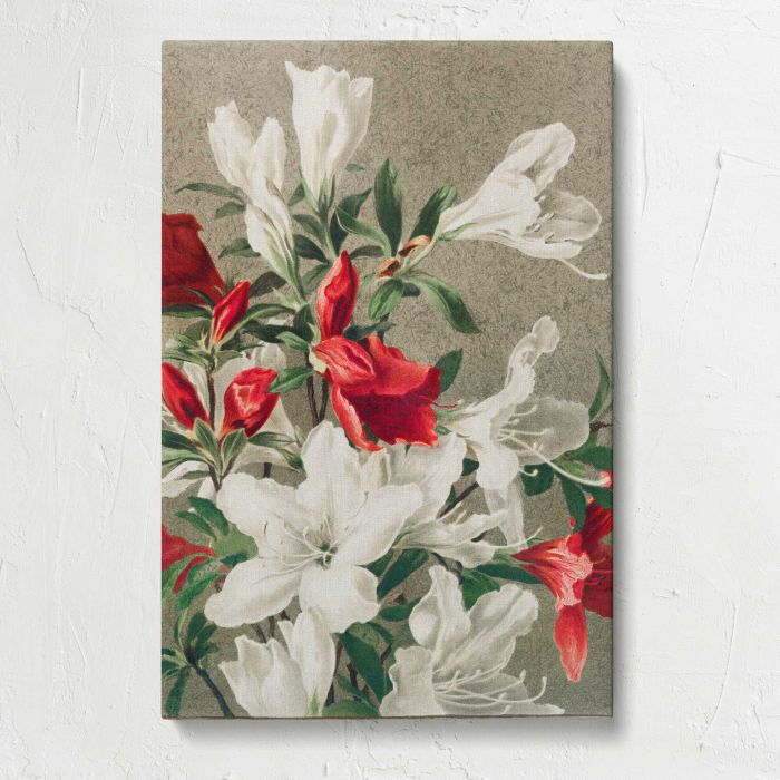 Christmas Card with Apple Blossom canvas print, front canvas view