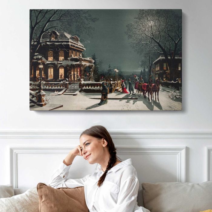Christmas Eve by Joseph Hoover & Sons Co canvas print, interior display view