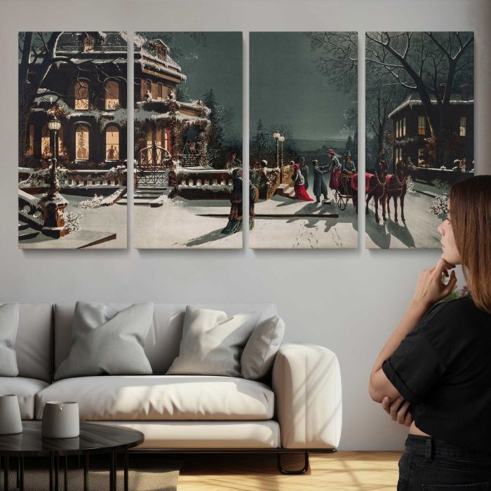Christmas Eve by Joseph Hoover & Sons Co canvas print, interior display view