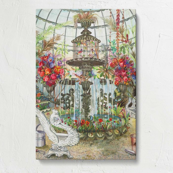 Conservatory Fountain (1938) by Perkins Harnly and Nicholas Zupa canvas print, front canvas view