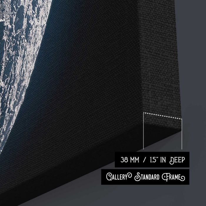 Cosmic Explorer through the Universe canvas print, canvas surface and edge detail