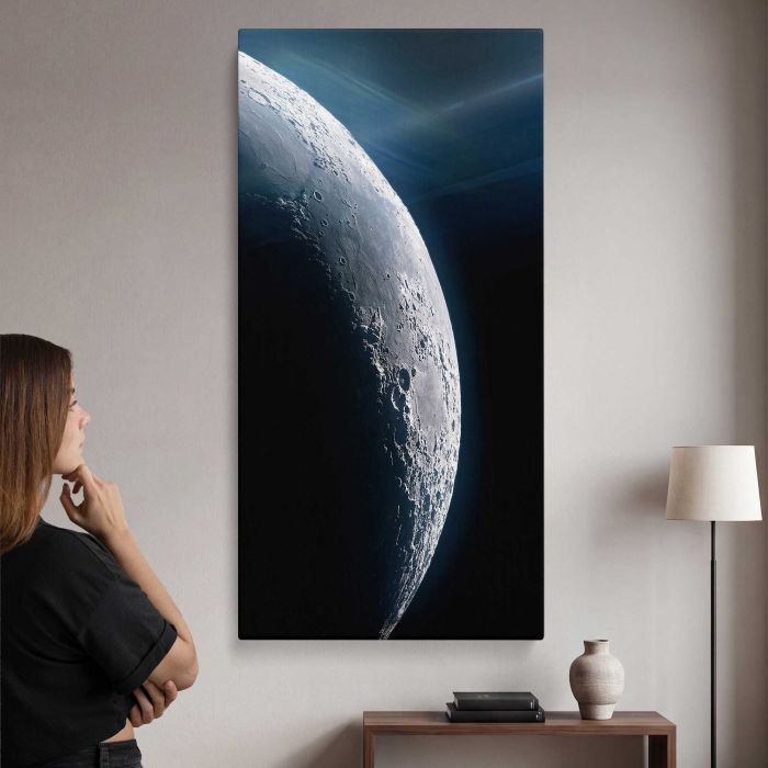 Cosmic Explorer through the Universe canvas print, interior display view