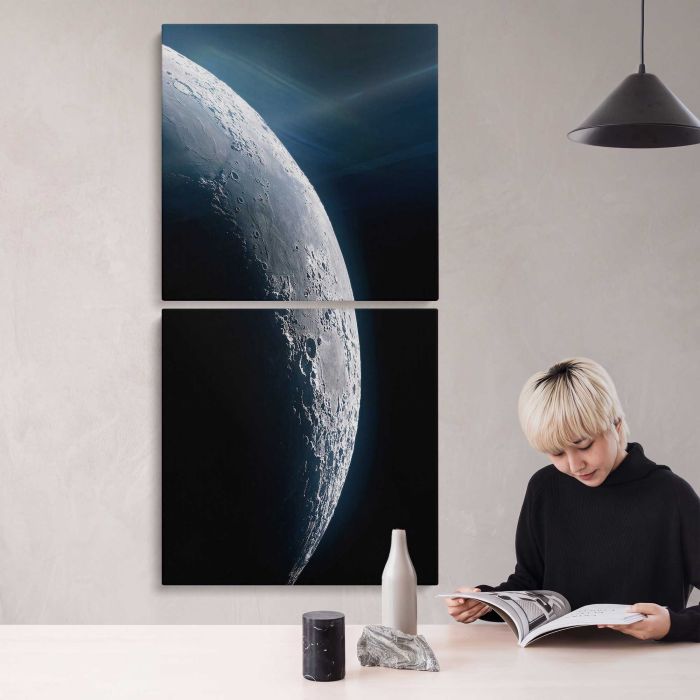 Cosmic Explorer through the Universe canvas print, interior display view