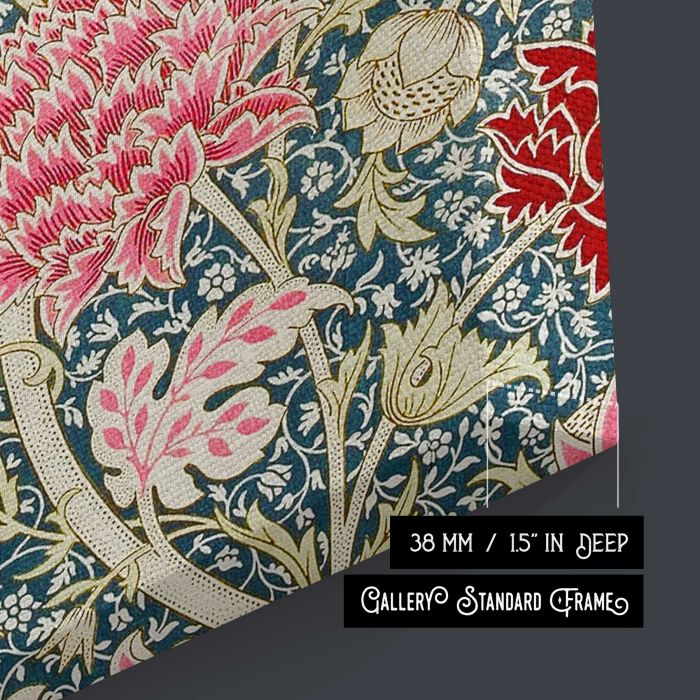 Cray (1884–1917) by William Morris canvas print, canvas surface and edge detail