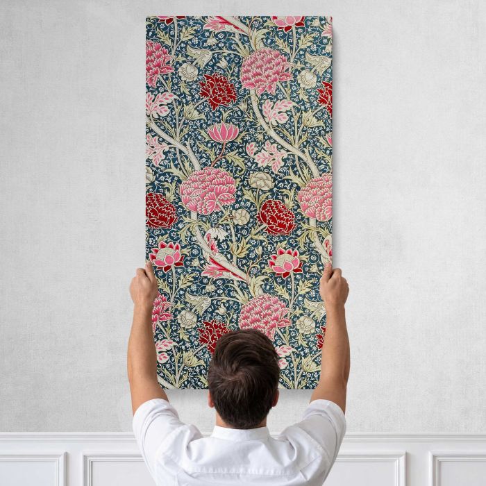 Cray (1884–1917) by William Morris canvas print, tall canvas held against a wall
