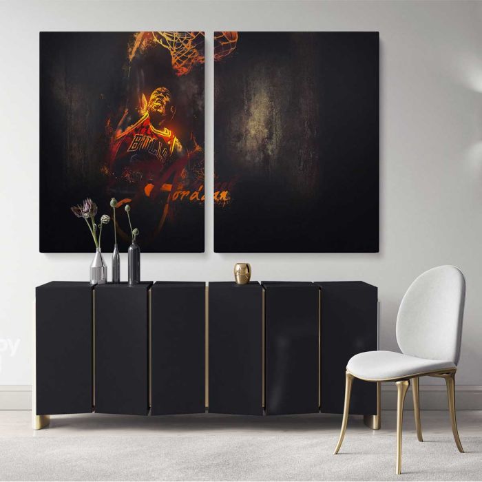 Michael Jordan Basketball Player Canvas Wall Art - Image 3