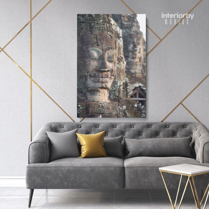 Buddha Carving Vintage Canvas Wall Art - Image 3